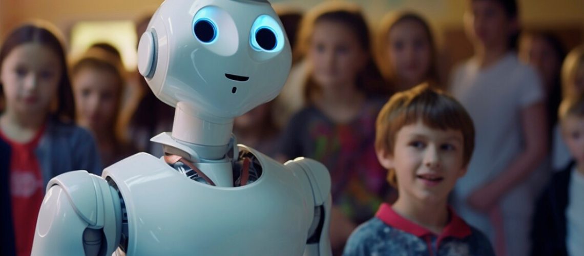 2024-06-05 - criança + robo humanóide